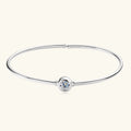 Moissanite Bangle Bracelet 18K Gold Plated 925 Sterling Silver