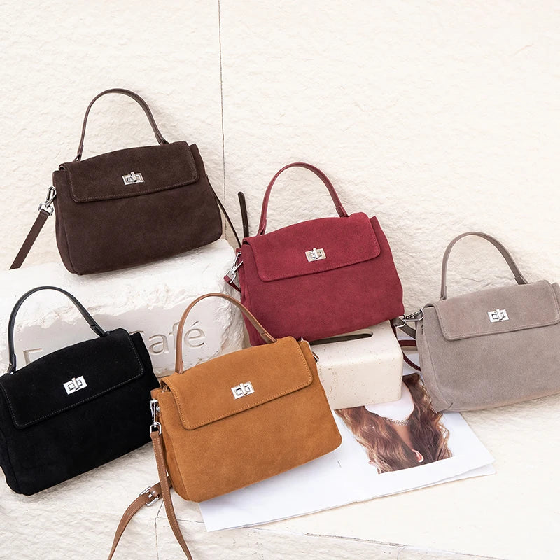 Natural Suede leather bag
