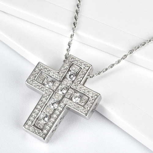 925 Sterling Silver Double Cross Pendant