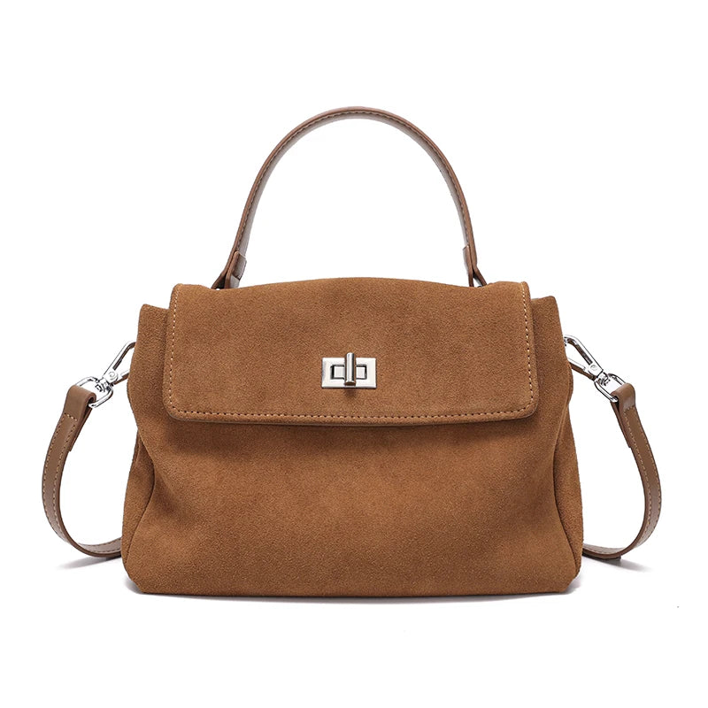Natural Suede leather bag