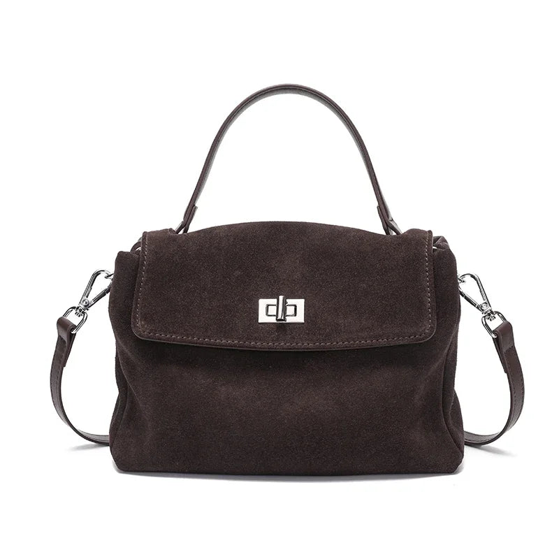 Natural Suede leather bag