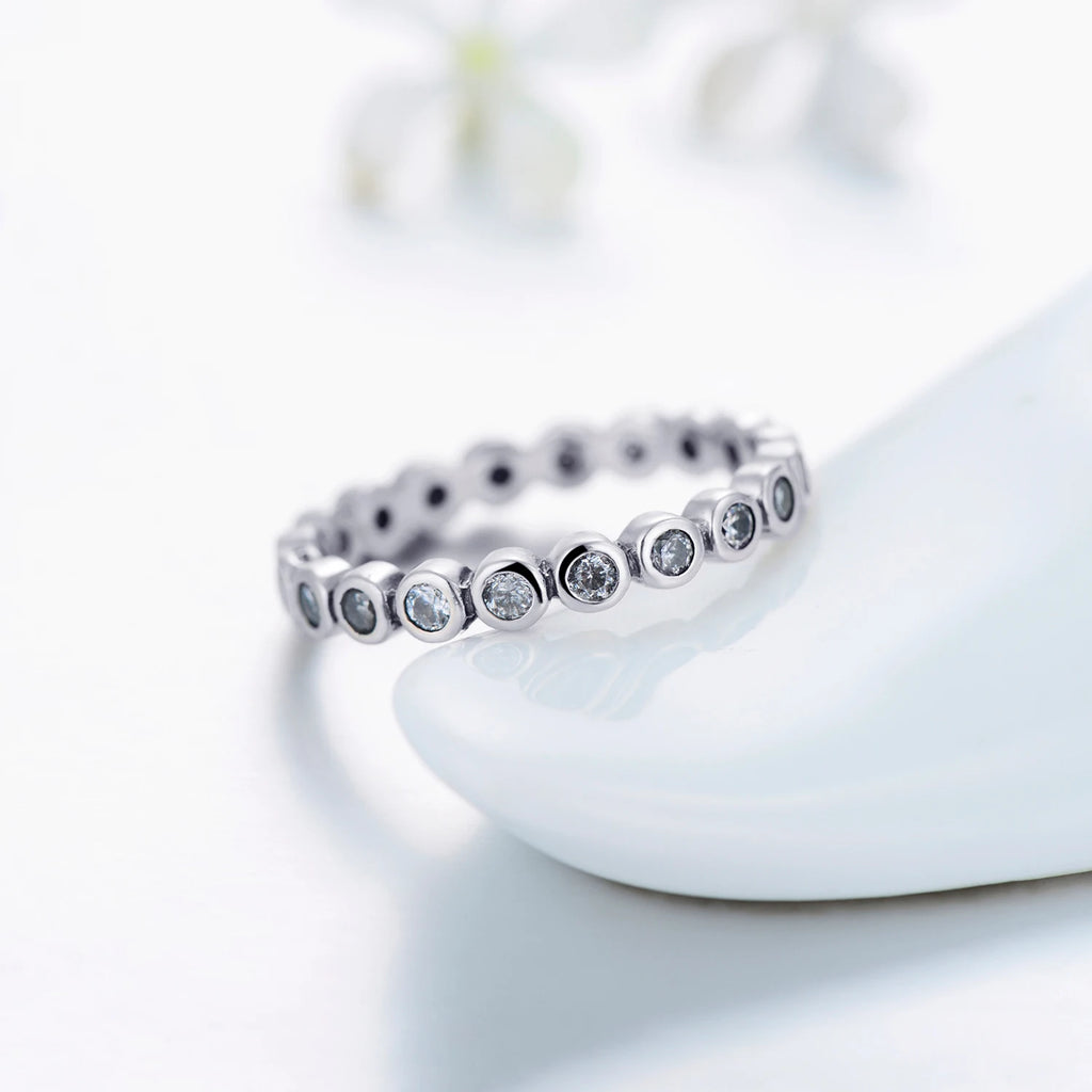 Solid 925 Sterling Silver Starshine Finger Ring