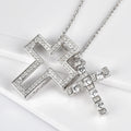 925 Sterling Silver Double Cross Pendant