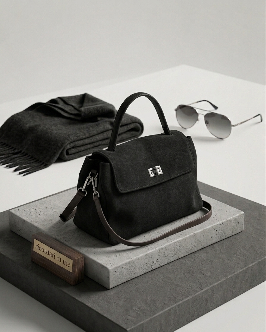 Natural Suede leather bag
